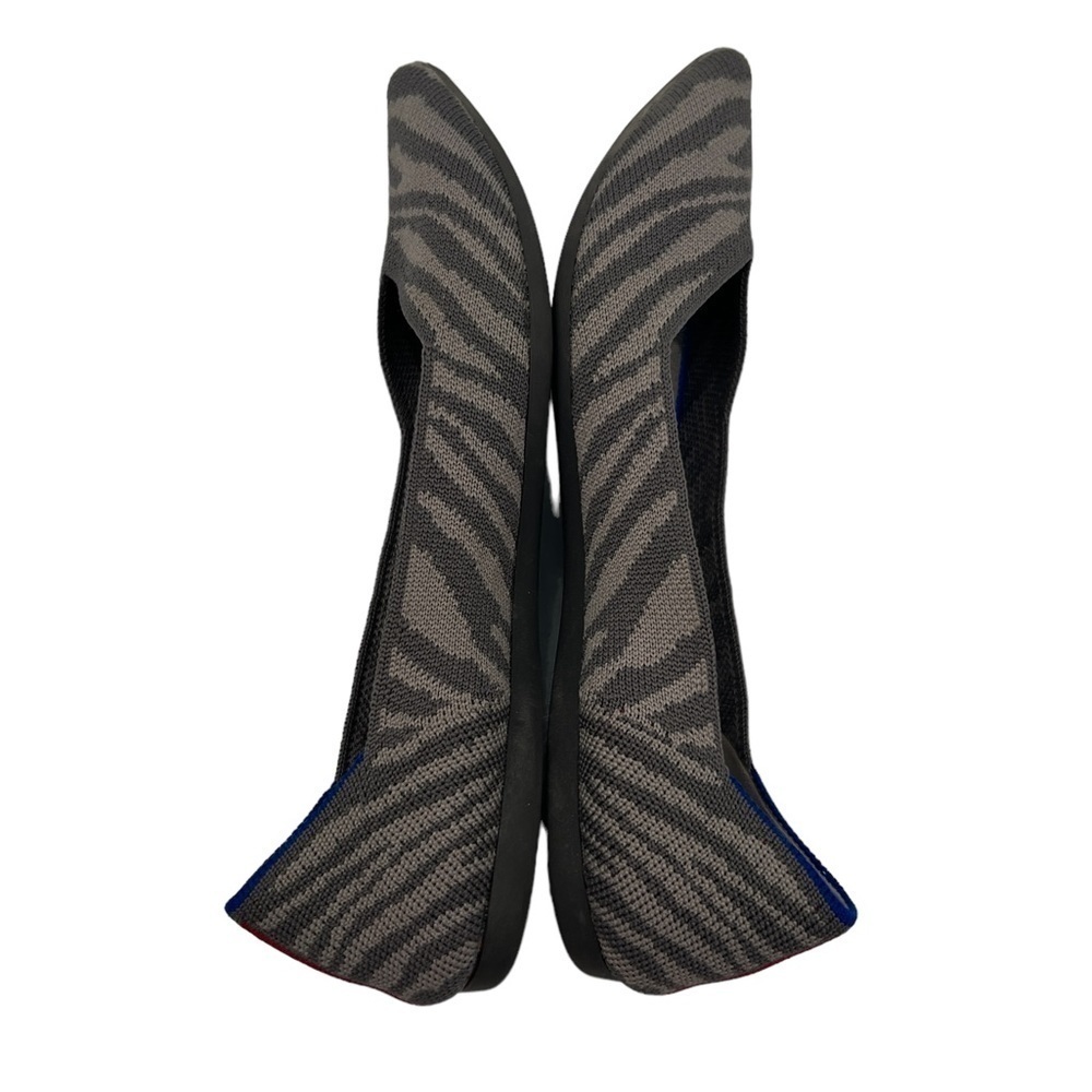 Rothy’s Gray On Gray The Point Zebra Striped Slip… - image 5